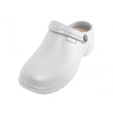 S2390L-W2 - Wholesale Women's " Sport " Close Toe Rubber Nursing Clogs ( *White Color )